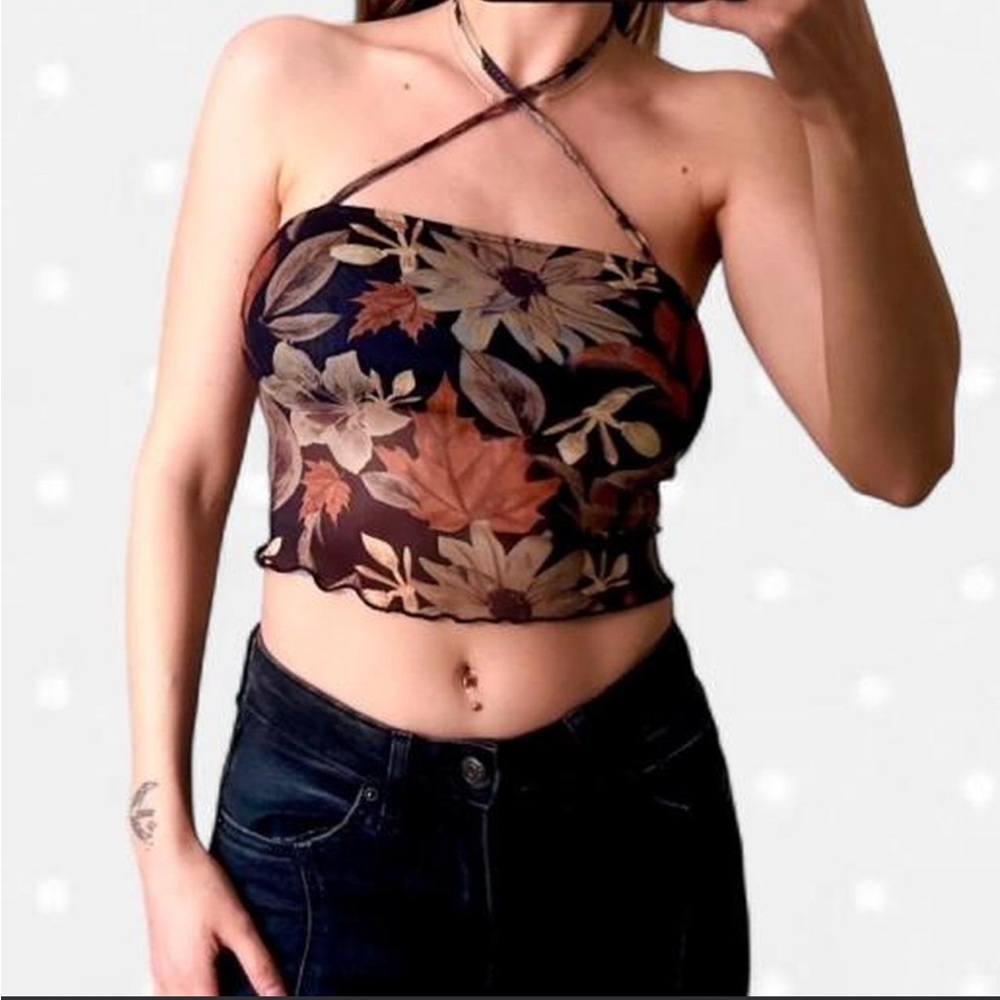 Floral Halter Neck Top